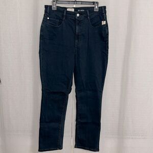 Anthro x Pilcro 32 Navy Dark Wash Stretch Straight Jeans